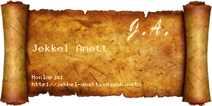 Jekkel Anett névjegykártya